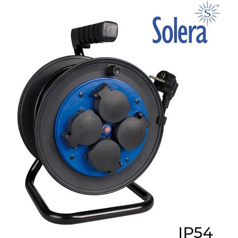 Enrouleur De Câble Solera 25m Ip54 Enrouleur Robuste Ip54 Pour Extérieur - Solera