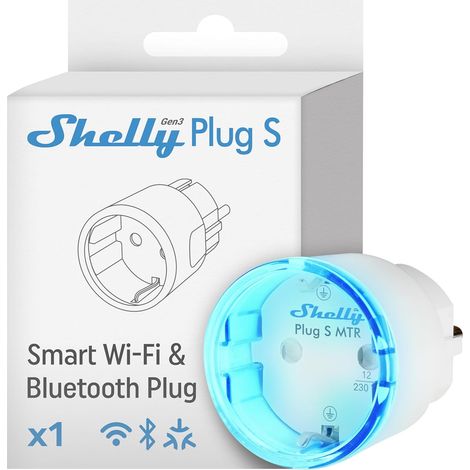 Shelly Plug S Gen3 MTR Bianco - Pack 5 Pezzi