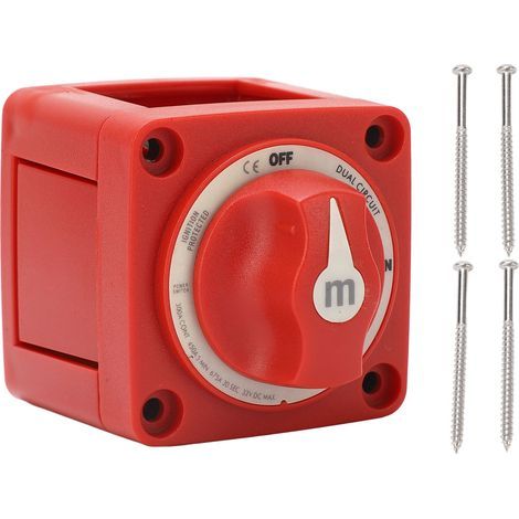 Interrupteur de Déconnexion de Batterie, 300 A ON Off, Interrupteur de Coupure Robuste, étanche, protégé contre L'allumage, Interrupteur D'alimentation avec Bouton pour Batterie. (1/5)
