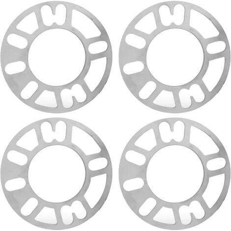 4 Pcs Elargisseur De Voie Alliage Aluminium, Entretoises de Roue Universelles, 8mm Entretoise De Roue En Alliage pour Améliorer la Stabilité et l'Apparence d'Auto (1/4)