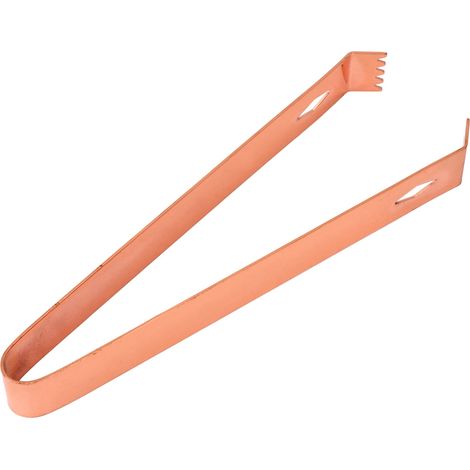 Pince à cocktail épaisse en acier inoxydable à motif losange, pour glaçons et sucre, avec placage cuivre. (1/5)