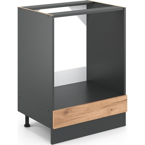 Herdumbauschrank R-Line, Goldkraft Eiche, 60 cm , AP Eiche, Vicco