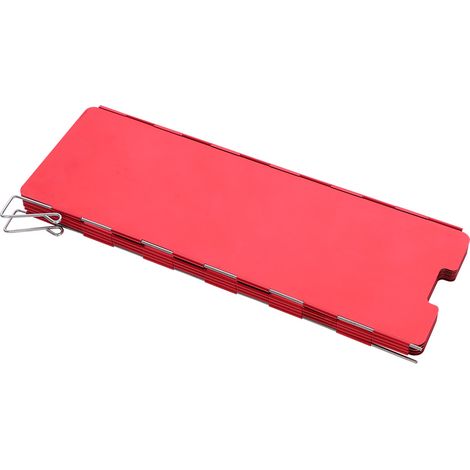 Pare-vent pliable pour réchaud à gaz 8 plaques, accessoire de camping extérieur (rouge) (1/5)