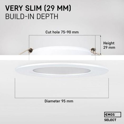 Spot LED encastrable - - IP54 - Blanc froid 6000k - Lot de 3 - Extra plat - 7W - 700 lumens (1/4)