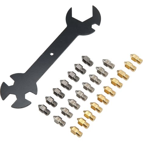 Lot de 25 buses d'extrusion pour imprimante 3D (sortie 0,4 mm, entrée 1,75 mm) compatibles CR-10, Ender 3 et Ender 3 Pro.