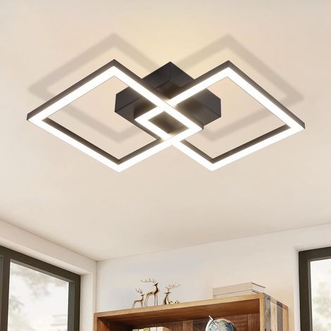 LED-Deckenleuchte für die Küche: 24 W, 4000 K, Schwarz Moderne Wohnzimmer-Deckenleuchte Metall-Schlafzimmer-Deckenleuchte Quadratische Wohnzimmerleuchte Deckenbeleuchtung für Flur (1/5)