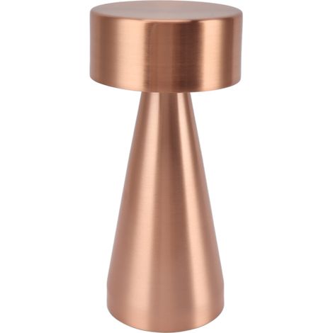 Lampe de table portable LED en métal avec capteur tactile, 3 couleurs, intensité lumineuse réglable, lampe de chevet rechargeable, couleur or rose (1/5)