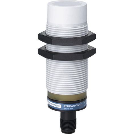 Xt230a1pcm12 Schneider Détecteur Capacitif M30 12 à 24vcc Pnp - No+nf 4 Fils Non Noyable Connecteur M12 Osisense Xt2 (1/2)