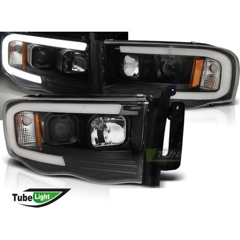 Paire de feux phares Dodge Ram 02-06 LED LTI noir-31015135 (1/3)