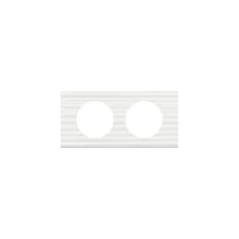 PLAQUE MATIERE 2 POSTES CORIAN CANNELE CELIANE LEGRAND 069012