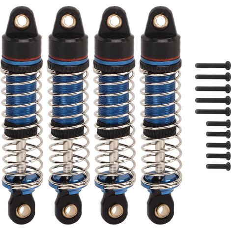 4 pièces Amortisseurs RC en Alliage d'Aluminium pour Voiture Radiocommandée Traxxas 1/18 - Bleu (1/5)