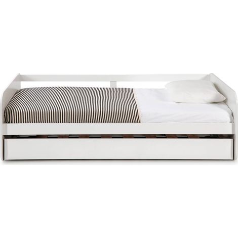 ZELLA - Lit Gigogne 90x190 cm coloris Blanc (1/5)