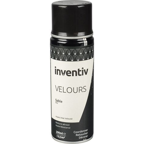 Peinture aérosol Velours Sable 200ml - INVENTIV