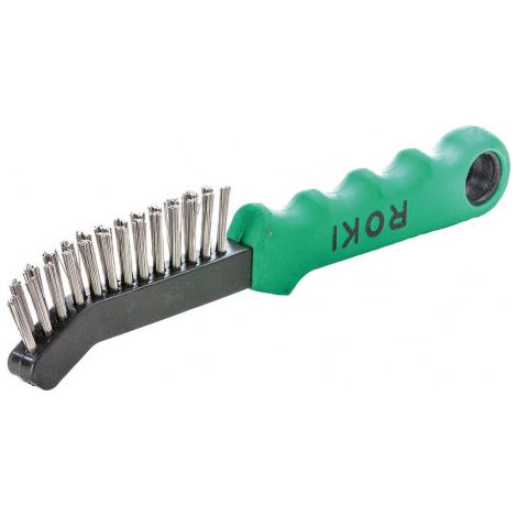 Brosse métallique ROKI V4A lisse 0,3mm (1/3)