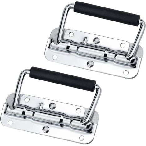 Poignée, Porte en Métal Extracteur Poignée, Poignée Pliante à Ressort, Poignée de Coffre en Métal(2pcs) (1/4)