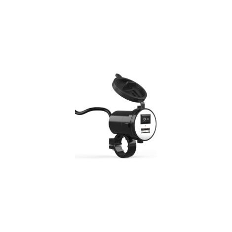 Chargeur Usb Moto éTanche 12v,Support De Guidon Moto Universel Chargeur Moto Usb éTanche Charge Moto Rapide 5v/2.1a Pour Le Chargement De Gps, Chargeur De TéLéPhone Portable(5.73.44.5cm)