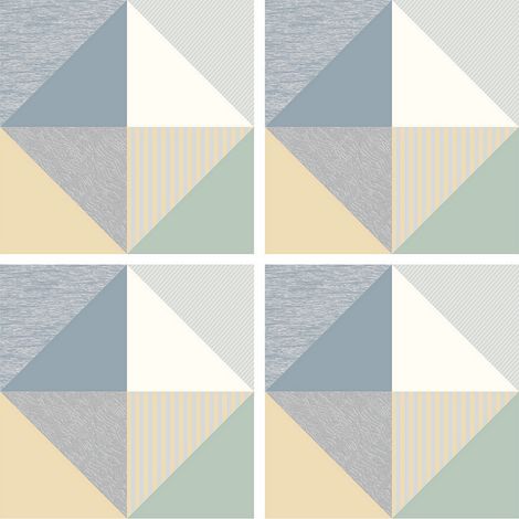 Stickers - Motifs de triangles - 1 planche 30x30cm (1/4)