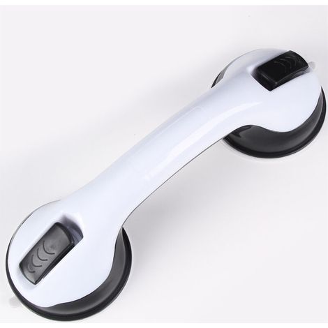 Poignée de douche à ventouse (1 pièce), poignée de baignoire en plastique (sans perçage), pour salle de bain, enfants et personnes handicapées (noir, 30 x 9 x 8,5 cm)-AquaForge (1/4)