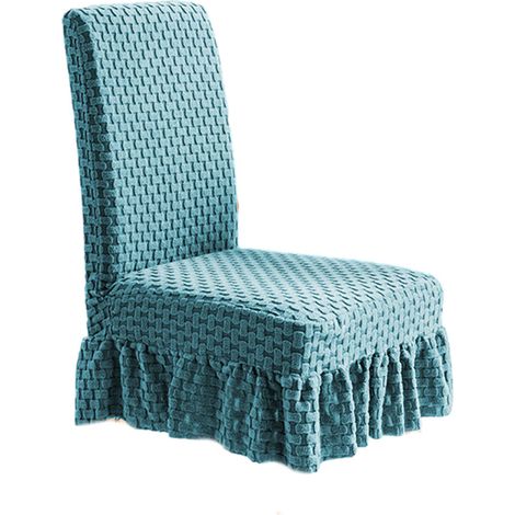 Funda para silla con falda larga - Azul cielo