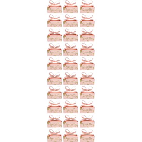30 boîtes à bonbons à nœud papillon, idéales pour offrir des biscuits, des fêtes, Noël, des anniversaires, des mariages (rose). (1/5)