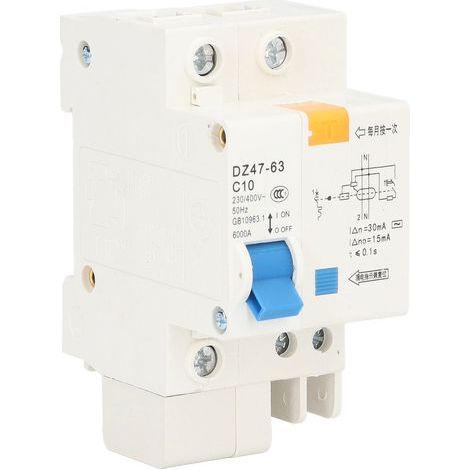 Mini-Leitungsschutzschalter (MCB) 1P+N 10A 230V 400V 30mA 6000A Abschaltvermögen für den Hausgebrauch (1/5)