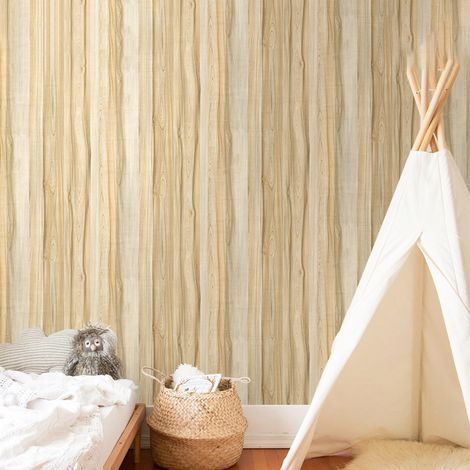 Papier peint autocollant imitation bois, découpable et décoratif, en PVC moderne, pour meubles, chambre et salon. (1/5)