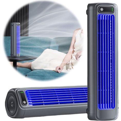 Rafraîchisseur d'air portable - Ventilateur refroidissement - Écran LED - Charge USB - Chambre bureau maison (1/5)