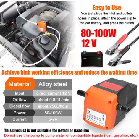 NALOOKAMIC Pompe à Huile 12V Portable - Extraction Facile pour Voiture/Moto/Bateau - Débit Rapide - Alimentation Allume-Cigare (1/3)