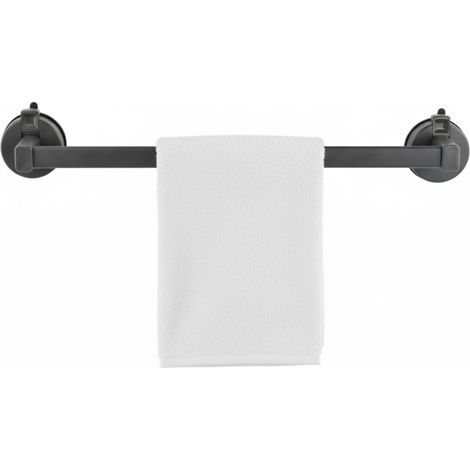 Handtuchhalter mit Saugnapf, Aluminiumlegierung, 40 cm, Grau, für Bad und Küche (1/5)