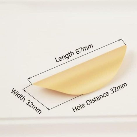Zweiteilige Möbelknöpfe und -griffe, vergoldete Messinggriffe, 32 mm Lochabstand, inklusive Schrauben (1/5)