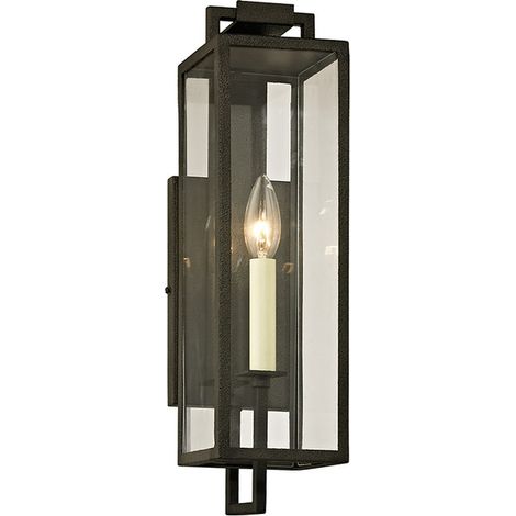 Beckham Applique 1 Lumière Fer Forgé, Verre, IP44