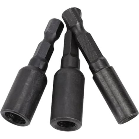 Ensemble d'adaptateurs de douille, tige hexagonale de 6,35 mm en Cr-Mo pour écrous d'insertion M6/M8/M10, écrous ou boulons de suspension (B) (1/3)