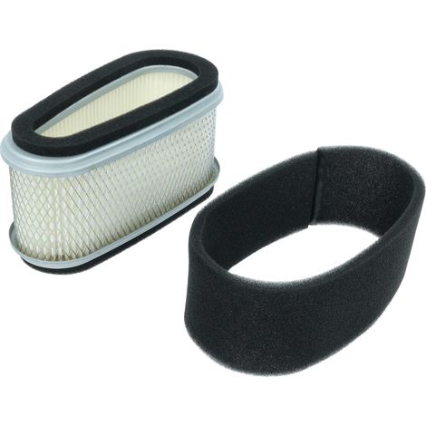 vhbw set di filtri compatibile con Kawasaki FC420V motore del tagliaerba - 2x filtro di ricambio (1x filtro dell'aria, 1x pre-filtro)