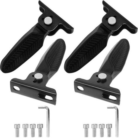 2 pares de estriberas plegables de nailon para bicicletas de montaña eléctricas, pedales traseros antideslizantes para pasajeros (1/5)