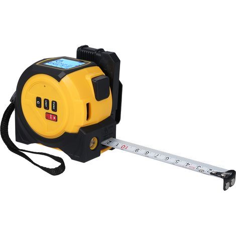Metro a nastro laser 3 in 1 con reticolo, laser da 60 m e righello da 5 m, per misurare area, volume e distanza tra due punti nello spazio, con visualizzazione dei dati ad alta definizione (1/5)