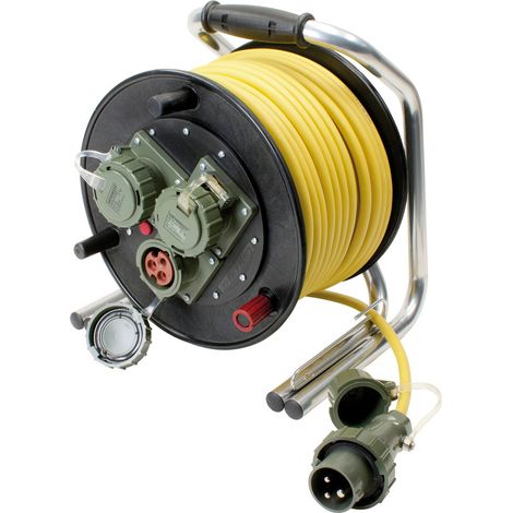 Enrouleur de cble pour pompiers 230 V, 16 A, CEE