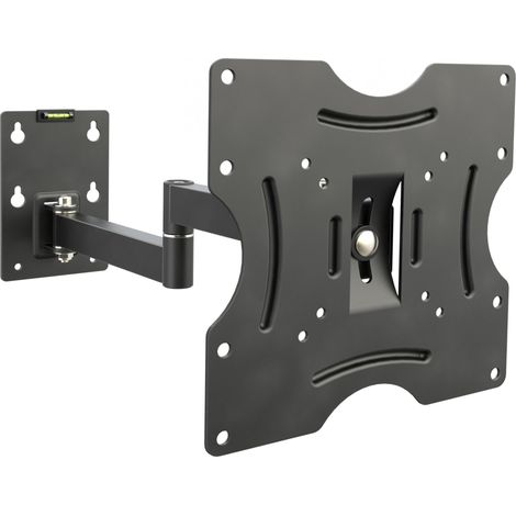 Support Écran PC TV Mural 13-32 Pouces VESA 75x75 100x100 200x200 Suspendu Orientable Inclinable Support Écran Universel Accroche Moniteur QLED LED LCD Incurvée Noir (1/5)
