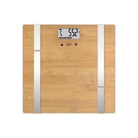 TERRAILLON - Bilancia pesapersone impedenziometrica - portata 180 kg - legno/bambù - BAMBOO FIT - piatto finitura bambù 30 x 30 cm