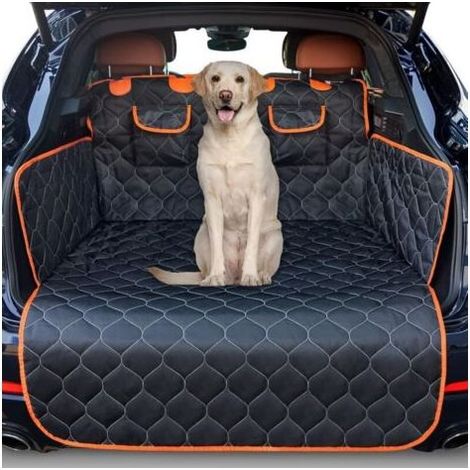 Protection de coffre pour chien avec protection latérale et de seuil de porte de chargement, protection de coffre universelle, imperméable et résistante aux rayures - Couverture pour chien facile d'en