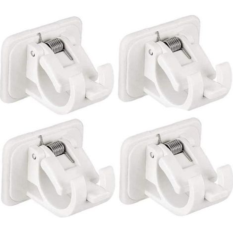Gardinenstangenhalterung, Wandhalterung, Handtuchhalter, Klebeclip zum Aufhängen, Stangenhalter, nagelfreier Haken r 551 (1/4)