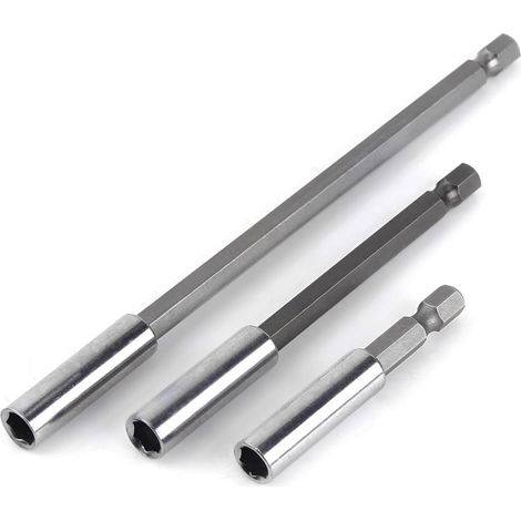 Sollbry 3Pcs Extensions Magnétiques De Porte-Embouts 75 100 150Mm Changement 1/4 De Pouce De Tige Hexagonale (1/3)