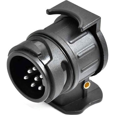 Trailer Adapter 13 to 7 Pin, 12V Connector, Hitch Plug for Caravan, Agricultural Vehicle (1/5)