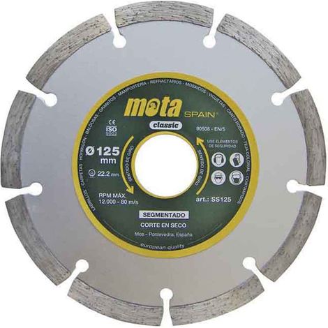 Disco diamantado segmentado laser ø125 mm (1/2)