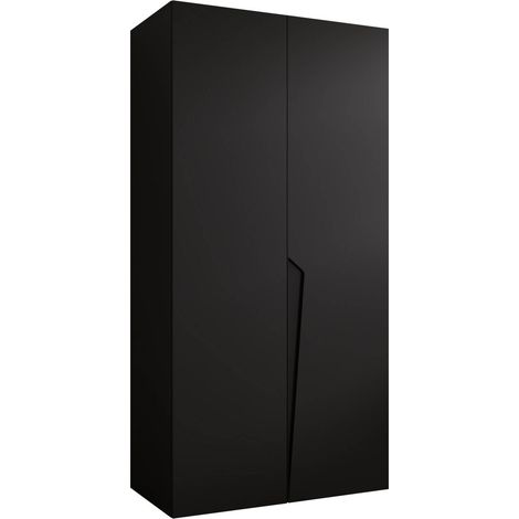 Armoire Hartford 603, Noir, 202x100x52cm, Portes d'armoire: Avec des charnières, Nombre d'étagères: 0 (1/5)