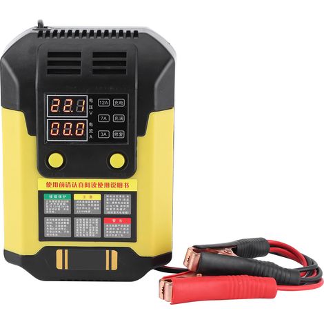 Chargeur de batterie de voiture 12-24 V 20-200 Ah, outil de réparation à impulsions intelligent CN 160-250 V (1/5)