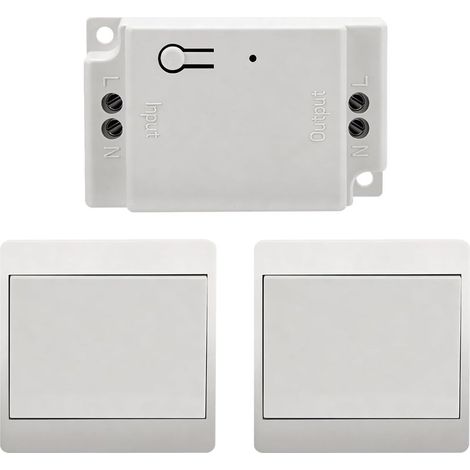 Interrupteur Sans Fil Auto-Alimenté, Kit Va Et Vient Sans Fil Sans Pile, étanche Ip67 Pour éclairage Domestique, Portée 200m, Installation Facile Pour Lampe, Extérieur Et Salle De Bain