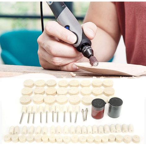 Accessoires de meulage électrique 76PCS, ensemble d'accessoires d'outils rotatifs pour meule de polissage de laine pour mini-broyeur électrique (1/5)