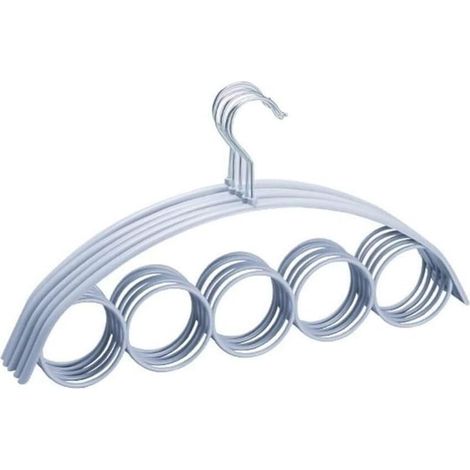 5 Cintres Plastique Anneaux, Organisateur Écharpe Cravate Ceinture, Stockage Placard Multi-fonctions (1/5)
