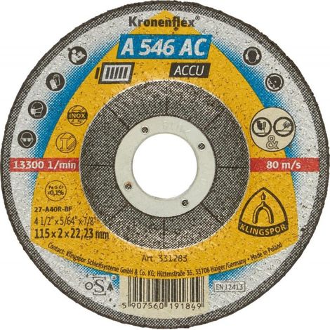 Un Disco Di Taglio 546 Ac 125 X 2,0 Millimetri Klingspor