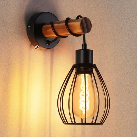 ZMH Lampe de Table Vintage-Industrielle Noire, Métal Boîtier, Douille E27, Câble & Interrupteur Pratiques (sans ampoule). Parfaite pour Chevet, Chambre, Salon, Café & Bureau – Durable, Qualité Robuste (1/5)